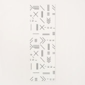Zwart Wit Prachtig modern geometrisch patroon Yogamat (Voorkant)