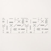 Zwart Wit Prachtig modern geometrisch patroon Yogamat (Voorkant (horizontaal))