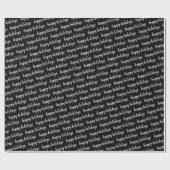 Zwart-wit Prettige feestdagen Cadeaupapier (Vlak)