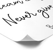 Zwart wit prijsopgave werk hard Gym Poster (Hoek)