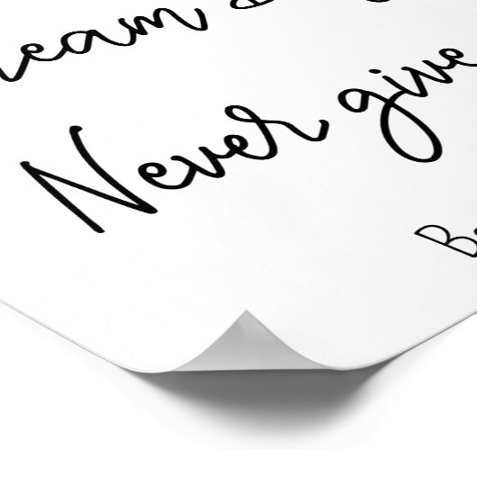 Zwart wit prijsopgave werk hard Gym Poster (Hoek)