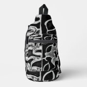 Zwart-wit Print gesneden naaizak Sling Bag (Voorkant)