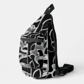 Zwart-wit Print gesneden naaizak Sling Bag (Rechterhoek)
