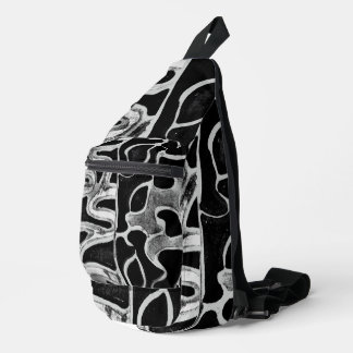 Zwart-wit Print gesneden naaizak Sling Bag