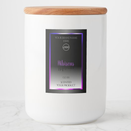 Zwart wit product Etiketten Paars roze Lijst Logo (Voorkant)