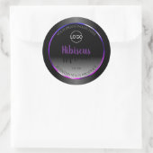 Zwart wit product Etiketten Paars roze Lijst Logo (Tas)