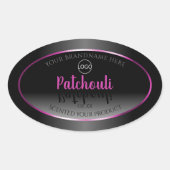Zwart wit product Etiketten Roze Paars Lijst Logo (Voorkant)