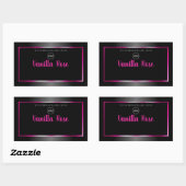 Zwart wit product Labels Glamor Roze Lijst Logo (Vel)