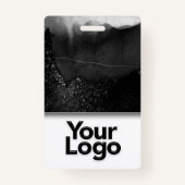 Zwart-wit Professional CNA Zurse-fotonaam Badge (Achterkant)