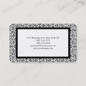   zwart-wit Professional klassiek Visitekaartje (Achterkant)