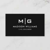  zwart-wit professional visitekaartje (Voorkant)