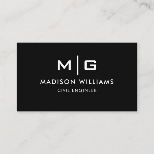  zwart-wit professional visitekaartje (Voorkant)