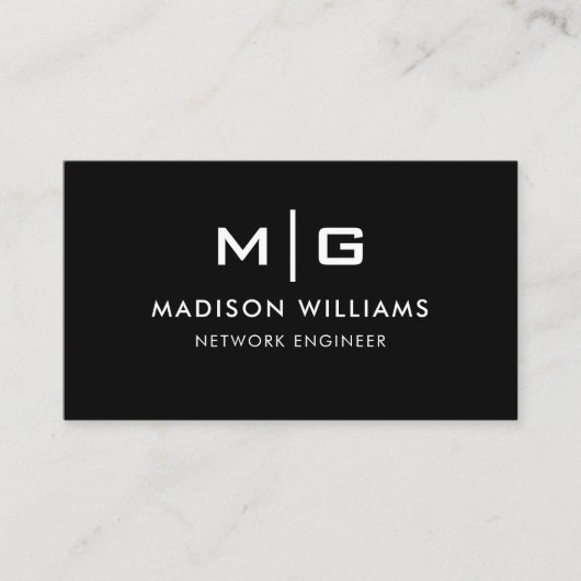  zwart-wit professional visitekaartje (Voorkant)