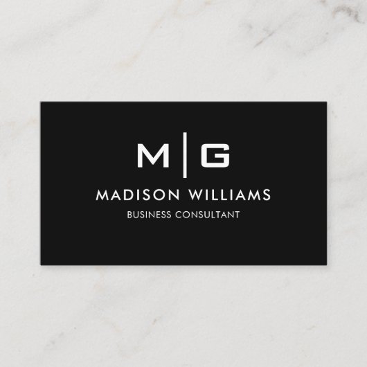  zwart-wit professional visitekaartje (Voorkant)