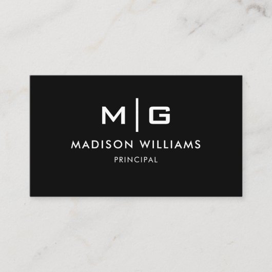  zwart-wit professional visitekaartje (Voorkant)