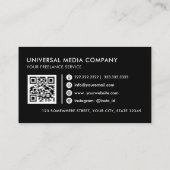 zwart-wit professional visitekaartje (Achterkant)