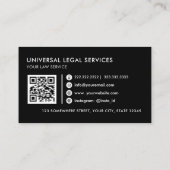 zwart-wit professional visitekaartje (Achterkant)