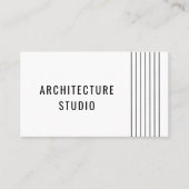 Zwart wit professioneel architect ontwerper modern visitekaartje (Voorkant)