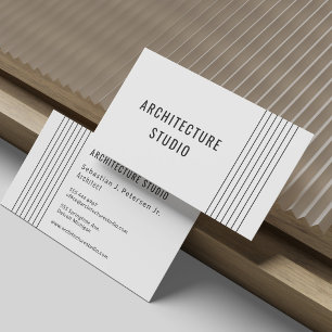 Zwart wit professioneel architect ontwerper modern visitekaartje