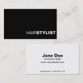 Zwart & Wit Professioneel Chic Visitekaartje (Voorkant / Achterkant)