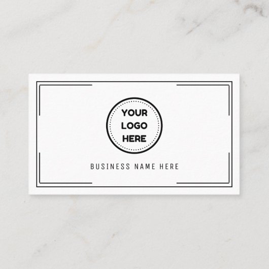 Zwart Wit Professioneel Formele Zakelijke Logo Klantenkaartje (Achterkant)