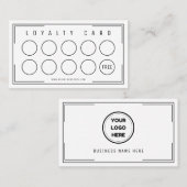 Zwart Wit Professioneel Formele Zakelijke Logo Klantenkaartje (Voorkant / Achterkant)