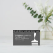 Zwart Wit Professioneel Huis Schilder Visitekaartje (Staand voorkant)