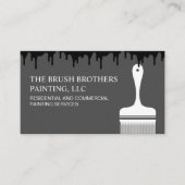 Zwart Wit Professioneel Huis Schilder Visitekaartje (Voorkant)