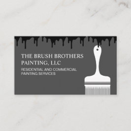 Zwart Wit Professioneel Huis Schilder Visitekaartje