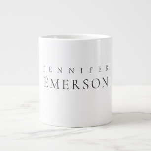 Zwart wit professioneel minimalistisch modern eenv grote koffiekop