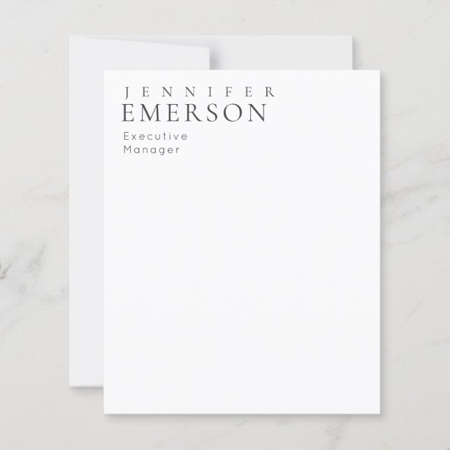 Zwart wit professioneel minimalistisch modern gewo (Voorkant)