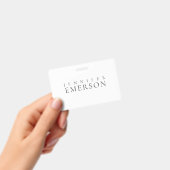 Zwart wit professioneel minimalistisch modern gewo badge (Handheld)