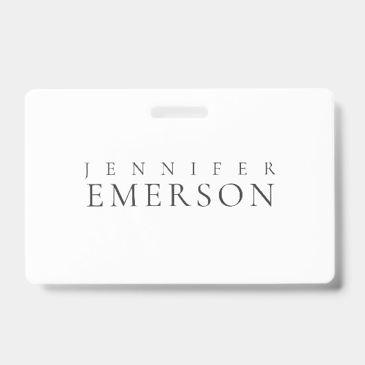 Zwart wit professioneel minimalistisch modern gewo badge (Voorzijde)