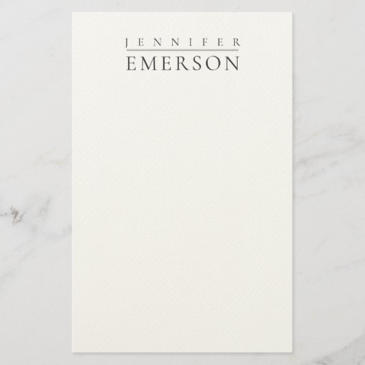 Zwart wit professioneel minimalistisch modern gewo briefpapier (Voorkant)