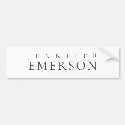 Zwart wit professioneel minimalistisch modern gewo bumpersticker (Voorkant)