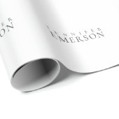 Zwart wit professioneel minimalistisch modern gewo cadeaupapier (Rol Hoek)