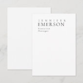 Zwart wit professioneel minimalistisch modern gewo informatiekaartje (Voorkant / Achterkant)