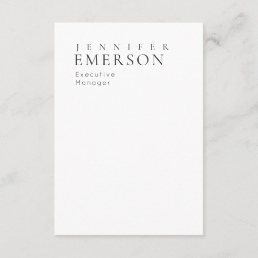 Zwart wit professioneel minimalistisch modern gewo informatiekaartje (Voorkant)