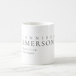 Zwart wit professioneel minimalistisch modern gewo koffiemok