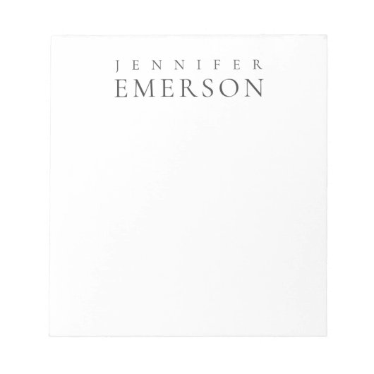 Zwart wit professioneel minimalistisch modern gewo notitieblok (Voorkant)