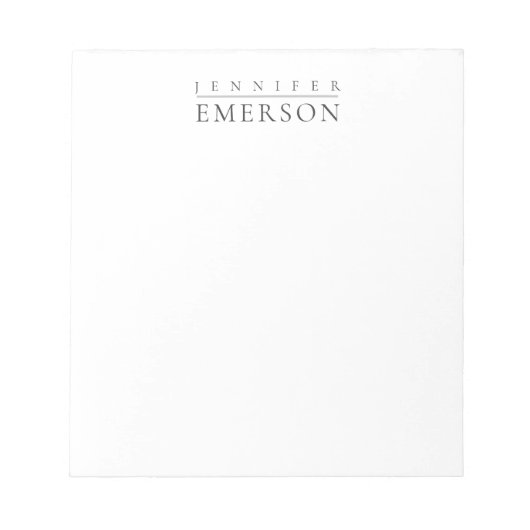 Zwart wit professioneel minimalistisch modern gewo notitieblok (Voorkant)