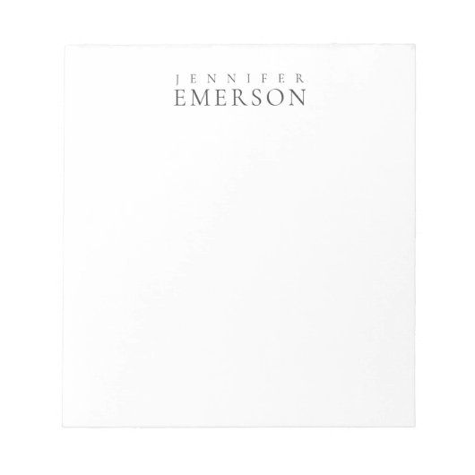 Zwart wit professioneel minimalistisch modern gewo notitieblok (Voorkant)