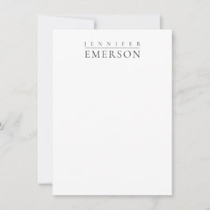 Zwart wit professioneel minimalistisch modern gewo notitiekaartje