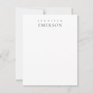 Zwart wit professioneel minimalistisch modern gewo notitiekaartje