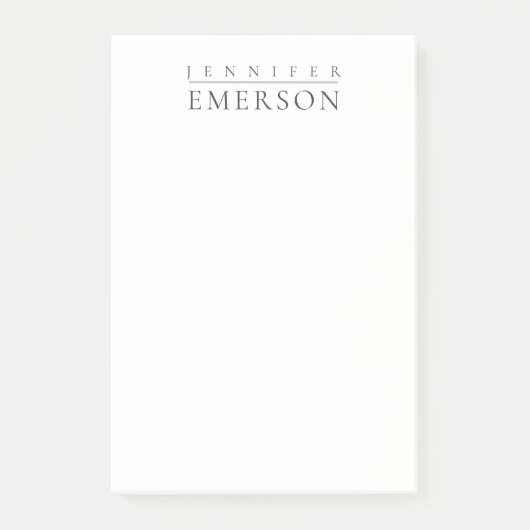 Zwart wit professioneel minimalistisch modern gewo post-it® notes (Voorkant)
