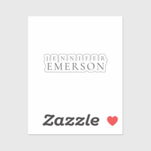 Zwart wit professioneel minimalistisch modern gewo sticker
