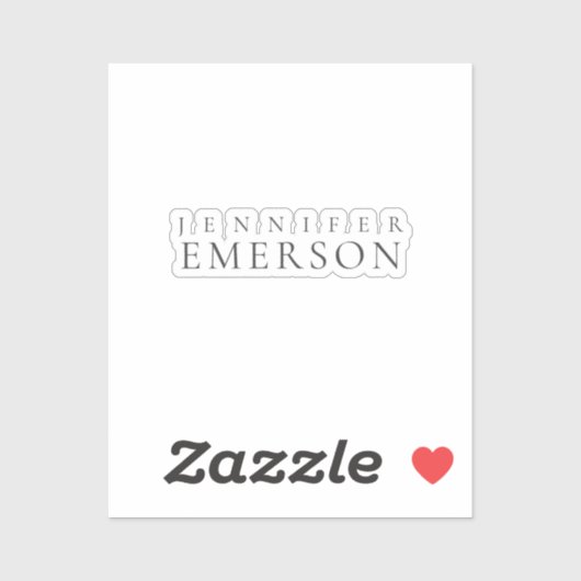 Zwart wit professioneel minimalistisch modern gewo sticker (Vel)