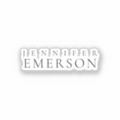 Zwart wit professioneel minimalistisch modern gewo sticker (Voorkant)