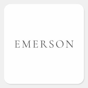 Zwart wit professioneel minimalistisch modern gewo vierkante sticker