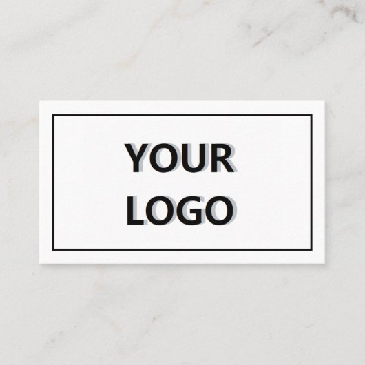 Zwart-wit Professioneel Ontwerp Visitekaartje (Voorkant)